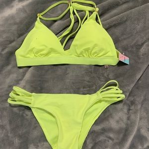 bikini top and bottom.